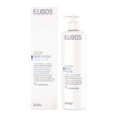 Eubos Med Liquid Washing Emulsion Blue 400ml - Υγρό καθαρισμού, για καθημερινό καθαρισμό και περιποίηση προσώπου και σώματος