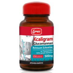 Lanes Kcaligram Glucomannan 500mg 60caps - Συμπλήρωμα διατροφής με Γλυκομαννάνη που συμβάλλει στον έλεγχο βάρους