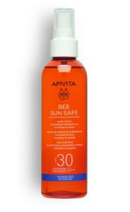 Apivita Bee Sun safe Satin touch Tan perfecting body oil 200ml - Λάδι Σώματος για Μαύρισμα & Μεταξένια Αίσθηση SPF30