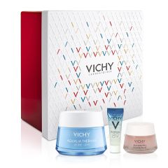 Vichy Aqualia Thermal Legere (Light) cream Promo 50/15 / 4ml - Collectible offer box with gifts