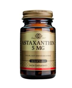 Solgar Astaxanthin 5mg Powerful anti-oxidant 30.softgels - natural carotenoid from the pain Haematococcus pluvialis and has strong antioxidant properties