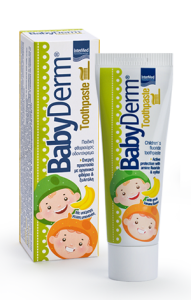 Intermed Babyderm Toothpaste 500 ppm (Banana flavor) 50ml - Φθοριούχος οδοντόκρεμα για την φροντίδα των παιδικών δοντιών