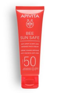 Apivita Bee Sun safe Anti spot anti age defence face cream SPF50 50ml - Face Cream against Freckles and Wrinkles SPF50