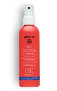 Apivita Bee Sun Safe hydra melting Ultra light face body spray SPF30 200ml - Moisturizing Light Texture Spray for Face & Body SPF30