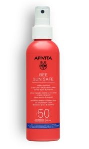 Apivita Bee Sun Safe Hydra Melting face body spray SPF50 200ml - Moisturizing Light Texture Spray for Face & Body SPF50