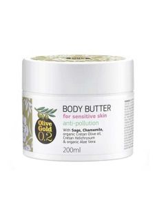 Olive Gold 0.2 Body Butter for sensitive skin 200ml - Βούτυρο Σώματος για Ευαίσθητο Δέρμα με Φασκόμηλο & Χαμομήλι