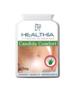 Healthia Candida Comfort 575mg 60vcaps - συμπλήρωμα διατροφής για την Αντιμετώπιση Καντιντίασης