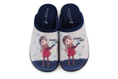Naturelle Anatomical Winter Slippers (Carli Blue) 1.pair - Comfort slippers made of natural wool, excellent quality
