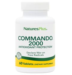 Nature's Plus Commando® 2000 Antioxidant Protection Tablets 60.tbs - Υποστηρίζει την ικανότητα του σώματος να καταπολεμά τις ελεύθερες ρίζες που βλάπτουν τα κύτταρα
