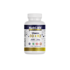 Nutri-Mx D3 4000iu +K2 100μg 30.tbs - Ο συνδυασμός D3 και K2 εξασφαλίζει τη σωστή διατήρηση των οστών σας