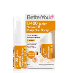 BetterYou D400 Junior Vitamin D Oral Spray 15ml - βολικός, χωρίς φασαρία τρόπος για να αυξήσετε τα επίπεδα βιταμίνης D του παιδιού σας