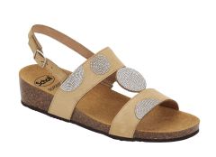 Scholl Dubai Sandals Beige 1.pair - Ανατομικά πέδιλα με αυτοκόλλητο σκρατς