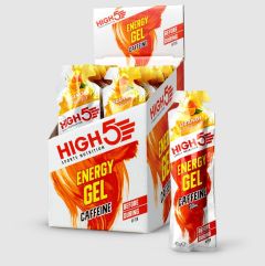 High Five Energy Gel+Caffeine Orange Plus 40gr - convenient, fruity gel which delivers carbohydrate and caffeine straight to your muscles during exercise