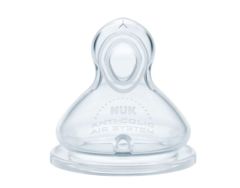 Nuk First Choice Flow Control Anti-Colic Silicone Teat 6-18m 1.piece - Silicone teat with flow control