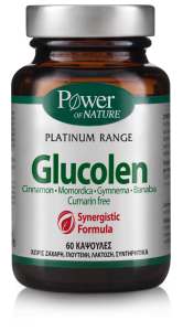 Power Health Glucolen for blood glucose control 60.caps - Συνεργιστική φόρμουλα με Κανέλα Κεϋλάνης χωρίς κουμαρίνη