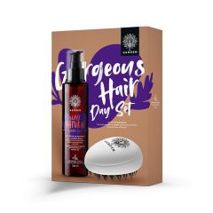 Garden Gorgeous Hair Day set (hair oil 150ml & hair brush) 1.pack - Σετ Περιποίησης Μαλλιών (έλαιο μαλλιών και βούρτσα χτενίσματος)