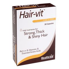 Health Aid HairVit (Hair-Vit) Anti Hair loss 30caps - Συμπλήρωμα διατροφής κατά της τριχόπτωσης