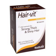 Health Aid HairVit (Hair-Vit) Anti Hair loss 30caps - Συμπλήρωμα διατροφής κατά της τριχόπτωσης