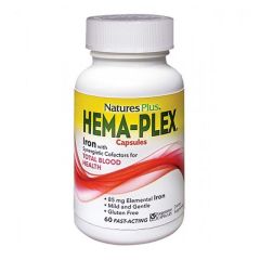 Nature's Plus Hema-Plex Total Blood Health 30tabs - Μοναδική αιματική φόρμουλα με σίδηρο (85 mg) και άλλα μέταλλα