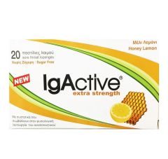 Novapharm IgActive extra strength Honey Lemon 20.lozenges - Honey lemon throat lozenges