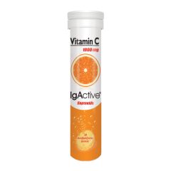 Novapharm IgActive vitamin C 1000mg orange 20.eff.tbs - Effervescent vitamin C with orange flavor