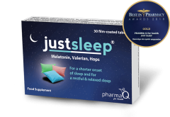 PharmaQ Just sleep supplement 30.tbs - βοηθά στη μείωση του χρόνου αναμονής της έλευσης του ύπνου και χαρίζει έναν ήρεμο και χαλαρωτικό ύπνο