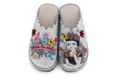 Naturelle Kahlo Grey Women's Winter Anatomical slippers 1.pair - Υφασμάτινες, comfort παντόφλες εξαιρετικής ποιότητας