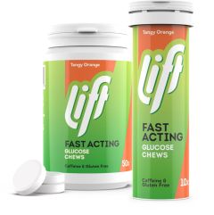 Lift Fast Acting Glucose Orange 50.chews -fast-acting boost when your body needs it most