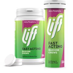 Lift Fast Acting Glucose Rasberry 50.chews - Γλυκόζη σε μασώμενα δισκία (Βατόμουρο γεύση)