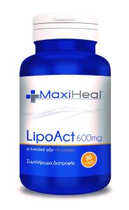 Maxiheal Lipoact Alpha lipoic acid & B-complex 30caps - Αλφα λιποϊκο οξυ (Ισχυρό αντιοξειδωτικό)