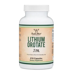Double Wood Lithium Orotate 5mg 210.caps - Το οροτικό λίθιο υποστηρίζει μια θετική νοητική λειτουργία