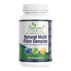 Natural Vitamins Natural Multi Fiber Complex 45.caps - Ισχυρό σύμπλεγμα φυτικών ινών