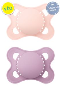 MAM Colours of Nature 2-6months Silicone teat Pink 2.pcs - Πιπίλα Colours of Nature Σιλικόνης 2-6 μηνών