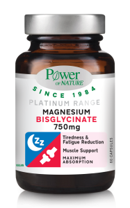 Power Health Platinum Range Magnesium Bisglycinate 750 mg 60.caps - Δισγλυκινικό (χηλικό) μαγνήσιο σε κάψουλες