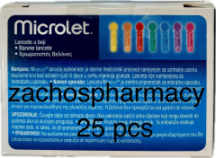 Bayer Microlet Coloured Lancets 25pcs - Χρωματιστοί σκαρφιστήρες για μέτρηση σακχάρου