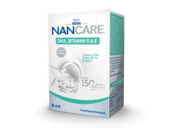Nestle Nancare DHA, Vitamin D & E oral drops 8ml - Συμπλήρωμα διατροφής σε σταγόνες με DHA, βιταμίνη D3 και βιταμίνη Ε