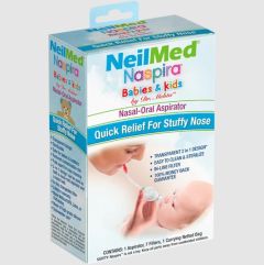 Neilmed Naspira Babies and Kids Nasal-Oral Aspirator 1.piece - world's most uniquely designed system, where several important safety, quality and efficacy features are combined