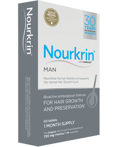 Pharma Medico Nourkrin Men for healthy hair growth 60.tbs - σχεδιασμένο για να αντιμετωπίζει αποτελεσματικά όλες τις αιτίες αραίωσης και απώλειας μαλλιών των ανδρών