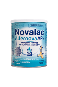 Novalac Allernova AR+ Powdered milk for babies 400gr - διατροφική αντιμετώπιση αλλεργιών στην πρωτεΐνη αγελ.γάλακτος & αναγωγών