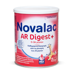 Novalac AR Digest+ baby powdered milk 400gr - Βρεφικό γάλα σε σκόνη από τη γέννηση