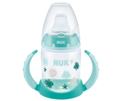 Nuk First Choice Learner Bottle 6-18m with temperature control 150ml - First Choice Learner Cup with spout rose