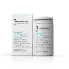 Nutramins Livergut liver & digestion formula 60.caps - αποδεδειγμένη ωφέλιμη δράση για τη φυσιολογική λειτουργία του ήπατος και της πέψης