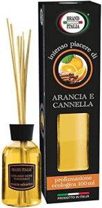 Brand Italia Arancia Cannella Orange Cinnamon room fragnances with sticks 100ml - Ecological room fragnance