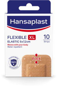 Hansaplast Flexible XL elastic 5x7,2cm 10.strips - Εξαιρετικά Εύκαμπτη προστασία για μεγαλύτερες πληγές