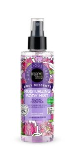 Organic Shop Body Desserts Floral Cocktail Moisturizing Body Mist 200ml -  Ανανεώστε την επιδερμίδα σας με ένα ενυδατικό Body Mist Floral Cocktail