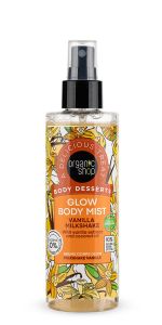 Organic Shop Body Desserts Vanilla Milkshake Glow Body Mist 200ml - Βελτιώστε τη ρουτίνα περιποίησης του εαυτού σας με το μαγευτικό μείγμα Λάμψης