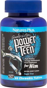 Nature's Plus Power Teen for Him Chewable 60.chw.tbs - Προωθεί τη μυϊκή ανάπτυξη, τη δύναμη και την αντοχή