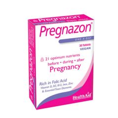 Health Aid Pregnazon before, during, after pregnancy 30.tbs - Συμπλήρωμα διατροφής για την περίοδο της εγκυμοσύνης