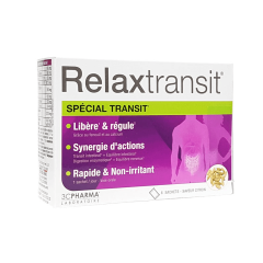 3C Pharma Relaxtransit Special transit for constipation 6.sachets - supplement based on plants, minerals, fibers and lactobacillus for an easier intestinal transit