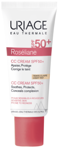 Uriage Roseliane CC Cream SPF50+ Light tint (Teint claire) color 40ml - συνδυάζει πολύ υψηλή προστασία και makeup κάλυψη